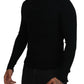 Dolce & Gabbana Black Half Zip Turtleneck Pullover Sweater