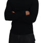 Dolce & Gabbana Black Half Zip Turtleneck Pullover Sweater