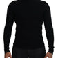 Dolce & Gabbana Black Half Zip Turtleneck Pullover Sweater