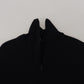 Dolce & Gabbana Black Half Zip Turtleneck Pullover Sweater