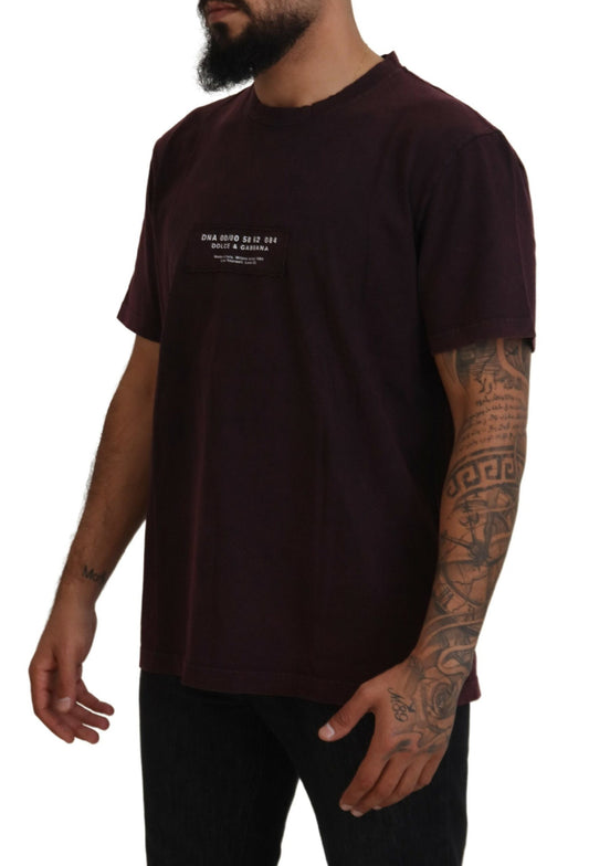 Dolce & Gabbana Bordeaux Crewneck Short Sleeve  T-shirt