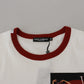 Dolce & Gabbana Cotton White Logo Print Crewneck T-shirt