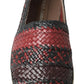 Dolce & Gabbana Black Bordeaux Buffalo Leather Espadrille Shoes