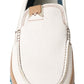 Dolce & Gabbana White Leather Loafers Moccasins Shoes