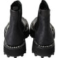 Dolce & Gabbana Black Leather Slip on Stretch Boots