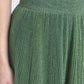 Dolce & Gabbana Metallic Green High Waist A-line Pleated Skirt