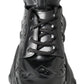 Dolce & Gabbana Black Leather Ankle Casual Boots