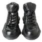 Dolce & Gabbana Black Leather Ankle Casual Boots