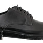 Dolce & Gabbana Black Leather Derby Dress Shoes