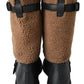 Dolce & Gabbana Black Leather Brown Shearling Boots