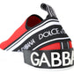 Dolce & Gabbana Red White Flat Sneakers Loafers Shoes