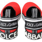 Dolce & Gabbana Red White Flat Sneakers Loafers Shoes