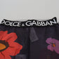 Dolce & Gabbana Black Floral Leggings Stretch Waist Pants