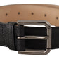 Dolce & Gabbana Black Calf Leather Brown Backend Belt