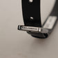 Dolce & Gabbana Black Calf Leather Vintage Steel Logo Buckle Belt