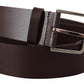 Dolce & Gabbana Brown Solid Calf Leather Logo Metal Buckle Belt