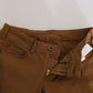 PLEIN SUD Brown Cotton Mid Waist Skinny Slim Fit Denim Jeans