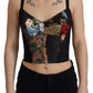 Dolce & Gabbana Elegant Floral Corset Top Blouse