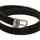 Dolce & Gabbana Green Velvet Silver Tone Metal Buckle Belt