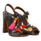 Dolce & Gabbana Gray Straw MARINA Sea Star Sandals