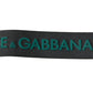 Dolce & Gabbana Black DG Logo Rubber Silver Tone Metal Keychain