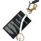 Dolce & Gabbana Black Silicone DG Logo Gold Brass Keychain