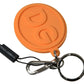 Dolce & Gabbana Orange Rubber DG Logo Gold Brass Metal Keychain