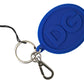 Dolce & Gabbana Blue Rubber DG Logo Silver Brass Metal Keyring Keychain