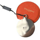 Dolce & Gabbana Orange Calfskin Leather Round Logo Hand Mirror Holder