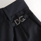 Dolce & Gabbana Black Wool High Waist Tapered Pants