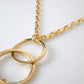 Dolce & Gabbana Gold Tone Brass Chain Link DG Logo Pendant Necklace