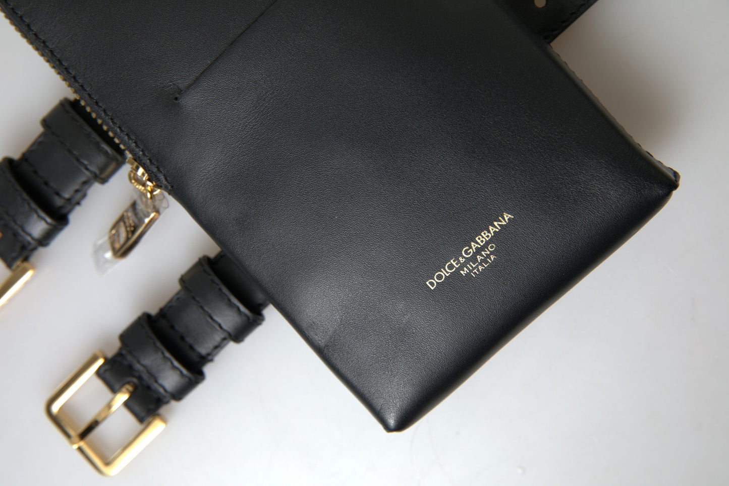 Dolce & Gabbana Elegant Leather Wristlet Clutch