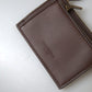 Dolce & Gabbana Brown Leather Zip Logo Keyring Coin Purse Wallet