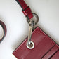 Dolce & Gabbana Red Leather Lanyard Logo Slim Card Holder Men Wallet