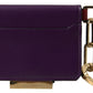 Dolce & Gabbana Purple Calf Leather Bifold Logo Card Holder Wallet