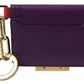 Dolce & Gabbana Purple Calf Leather Bifold Logo Card Holder Wallet