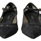 Dolce & Gabbana Black Lace Loafers Ballerina Flats Shoes