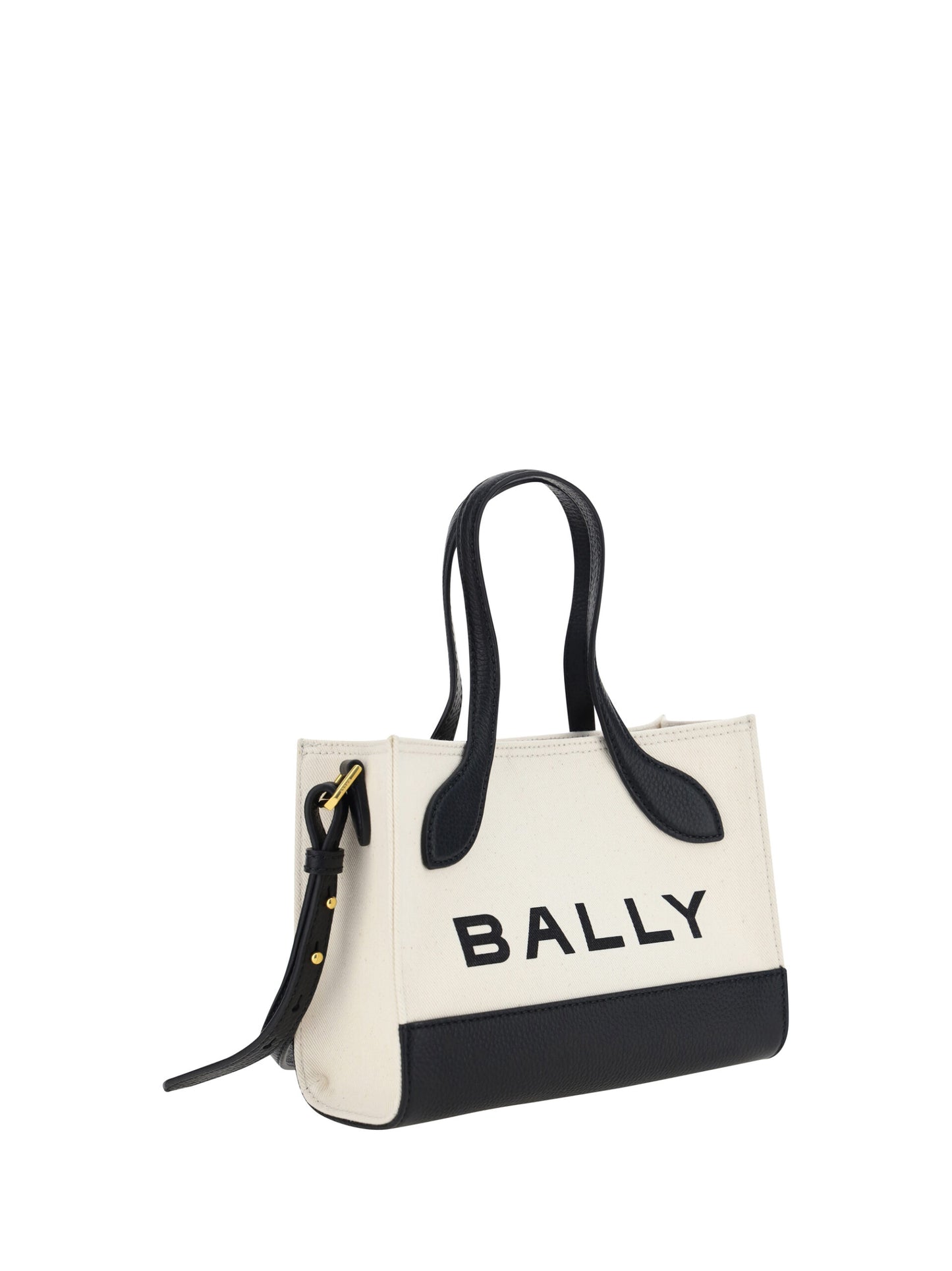 Bally White and Black Leather Mini Handbag