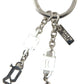 Dolce & Gabbana Silver Tone Metal DG Logo Engraved Keyring Keychain