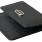 Dolce & Gabbana Black Textured Leather Bifold Logo Coin Purse Wallet