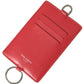 Dolce & Gabbana Red Leather Lanyard Logo Card Holder Men Wallet