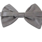 Dolce & Gabbana Bow Tie Men Silver Gray Silk Adjustable Neck Papillon