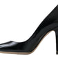 Dolce & Gabbana Black Patent Leather High Heels Pumps Shoes