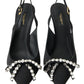 Dolce & Gabbana Embellished Black Slingback Heels Pumps