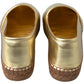 Dolce & Gabbana Gold Leather D&G Loafers Flats Espadrille Shoes