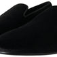 Dolce & Gabbana Black Velvet Loafers Formal Shoes