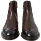 Dolce & Gabbana Brown Leather Chelsea Boots Shoes