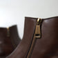 Dolce & Gabbana Brown Leather Chelsea Boots Shoes