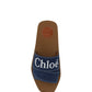 Chloé Denim Blue Woody Slides Sandals