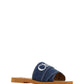 Chloé Denim Blue Woody Slides Sandals